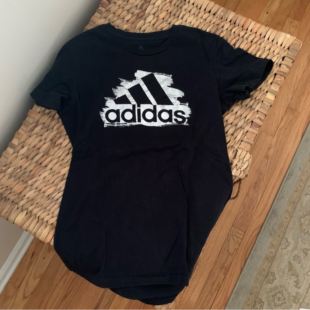 adidas The Amplifier Tee Shirt with Shiny Silver Logo